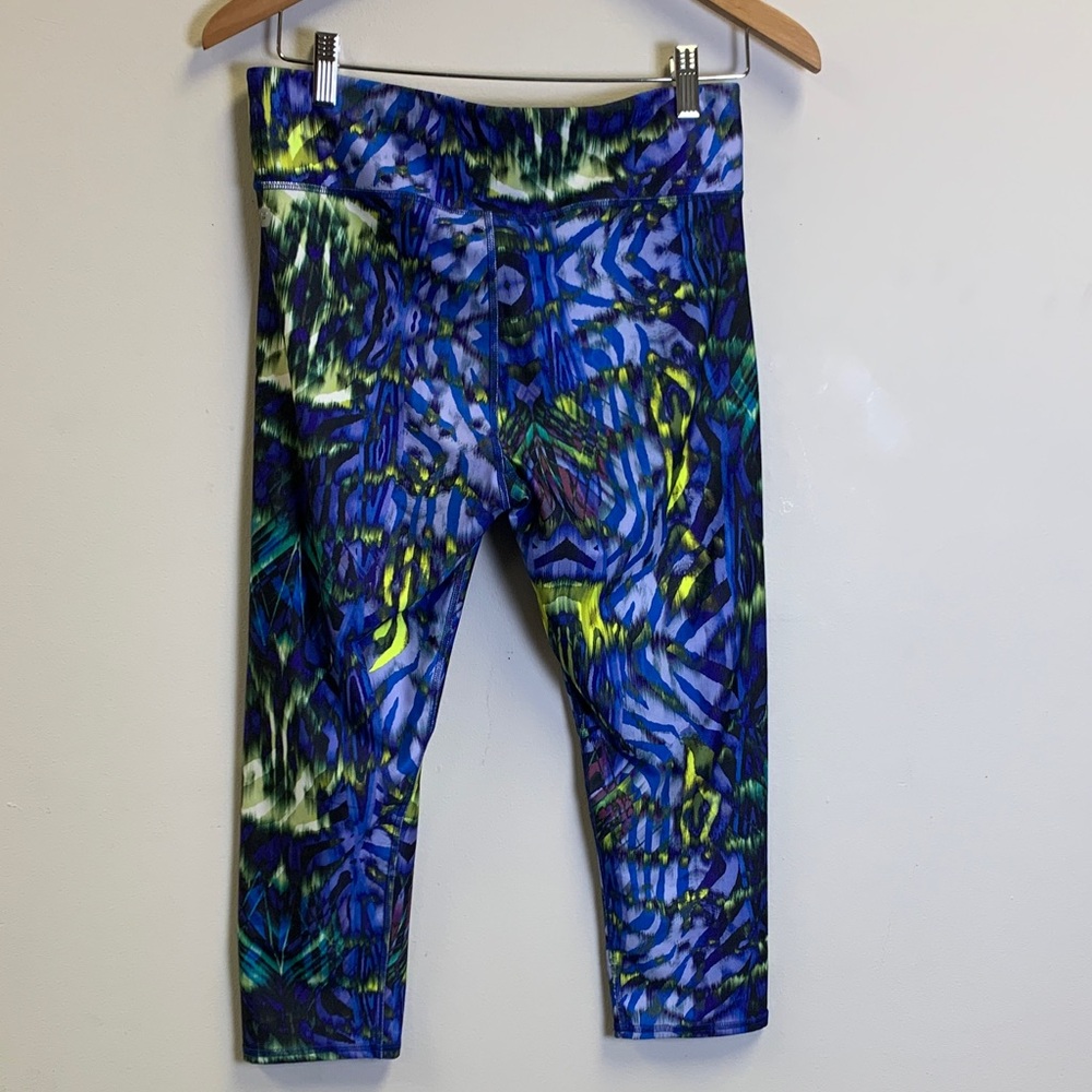 Fabletics Blue and Yellow Patterned Leggings - image 3